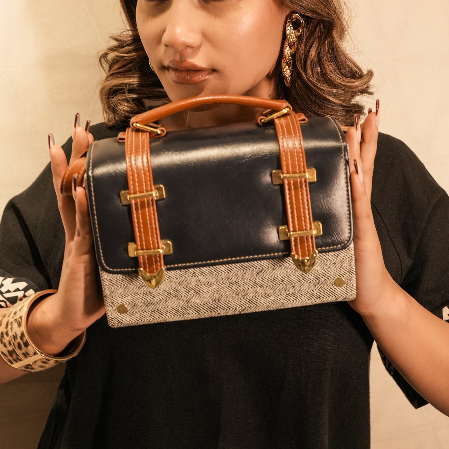 Boxy Satchel Bag