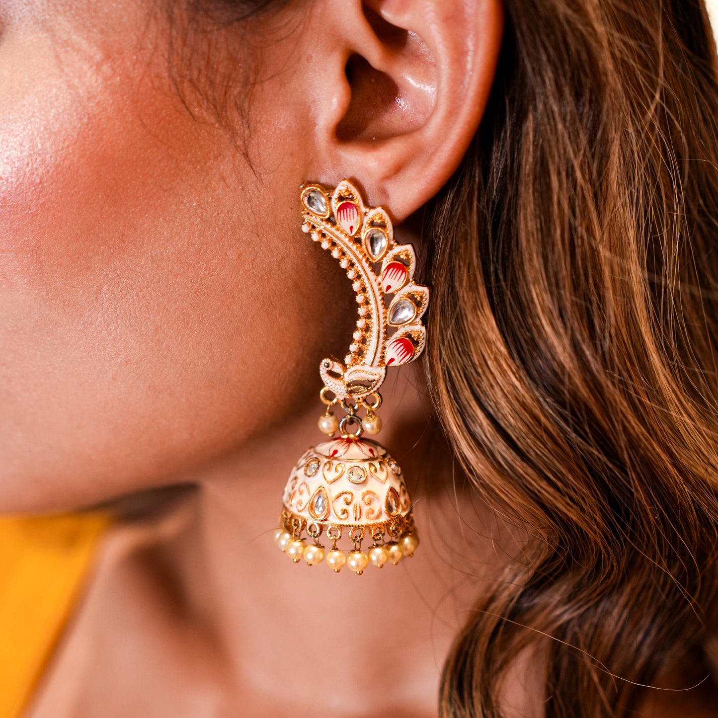 Gold Toned Ear Cuff Earrings