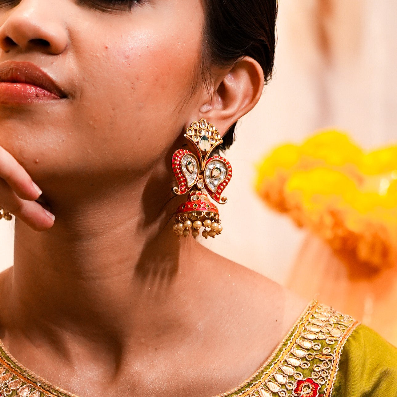 Rani Pink Angel Jhumka